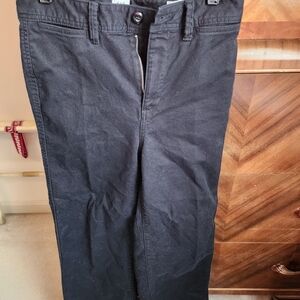 GAP Black Cropped Straight-Leg Pants